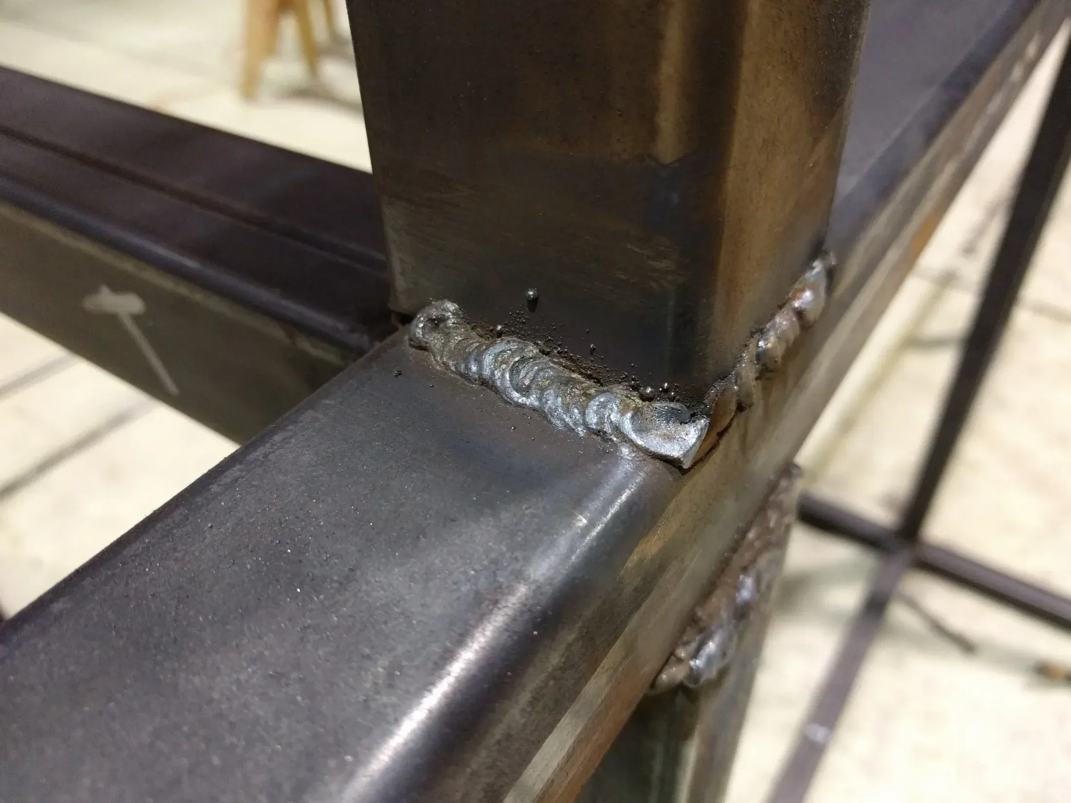 MIG practice beads from day 3 with improved consistency