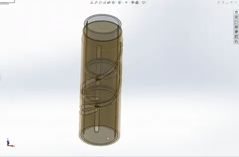 Animated mechanism view of optics moving along the cam profile