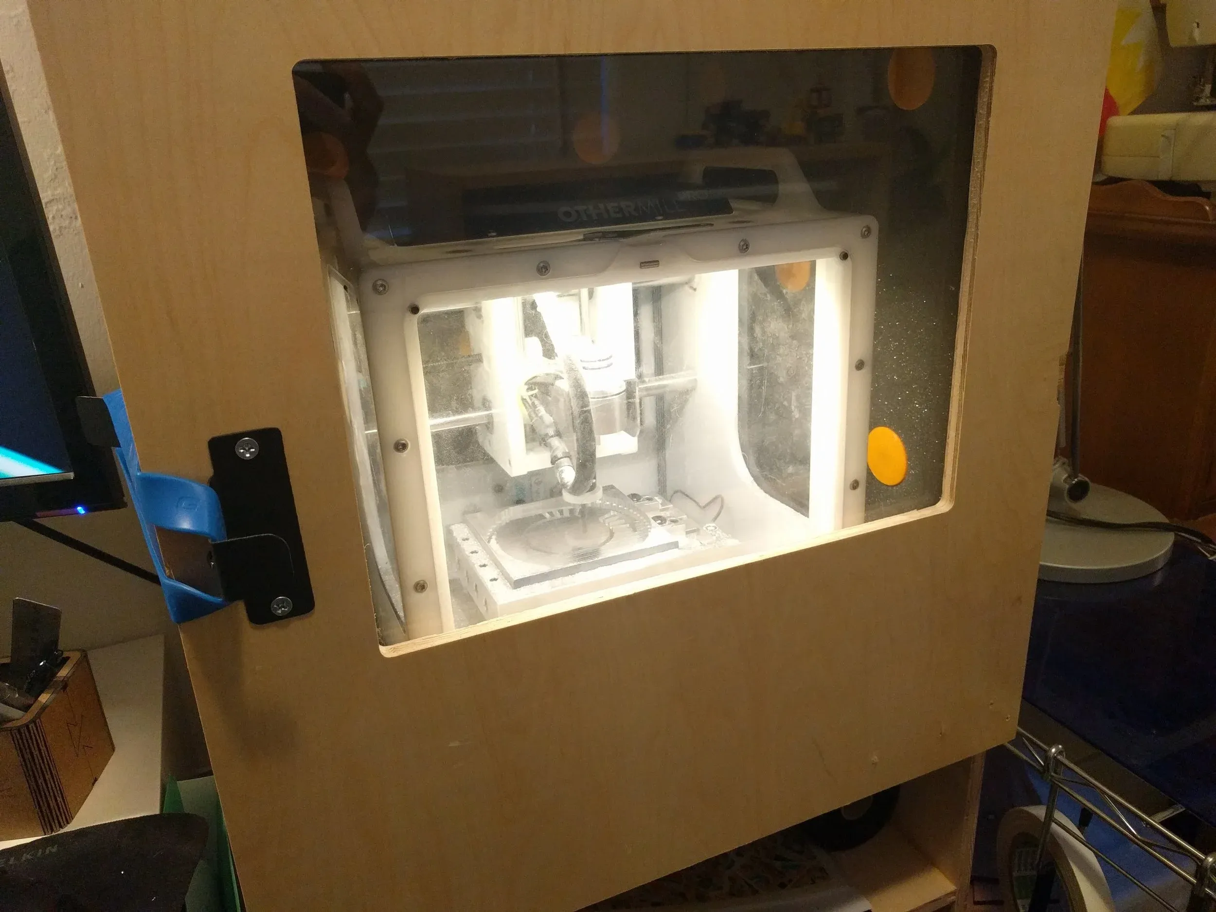 Milling in progress.