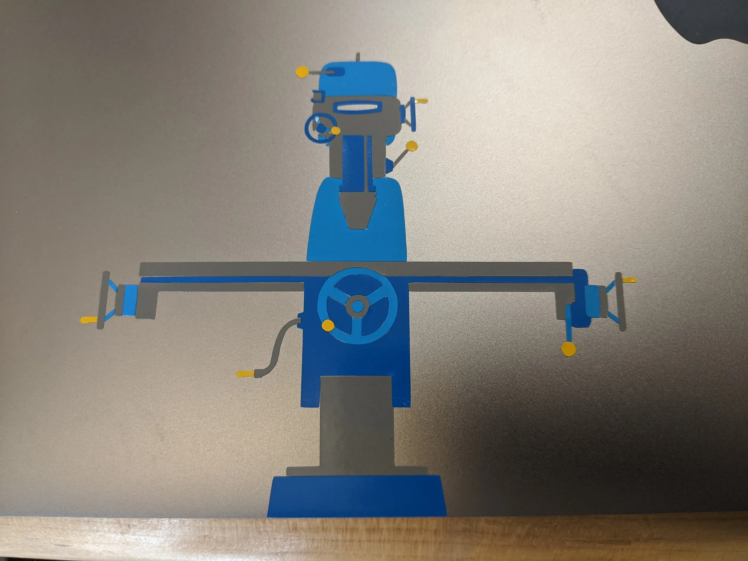 4. Vinyl-cut mill sticker