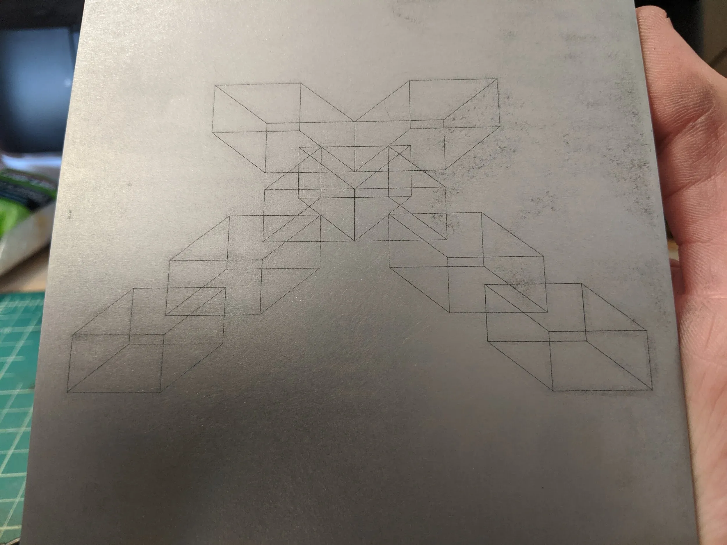 5. Scored lines in steel