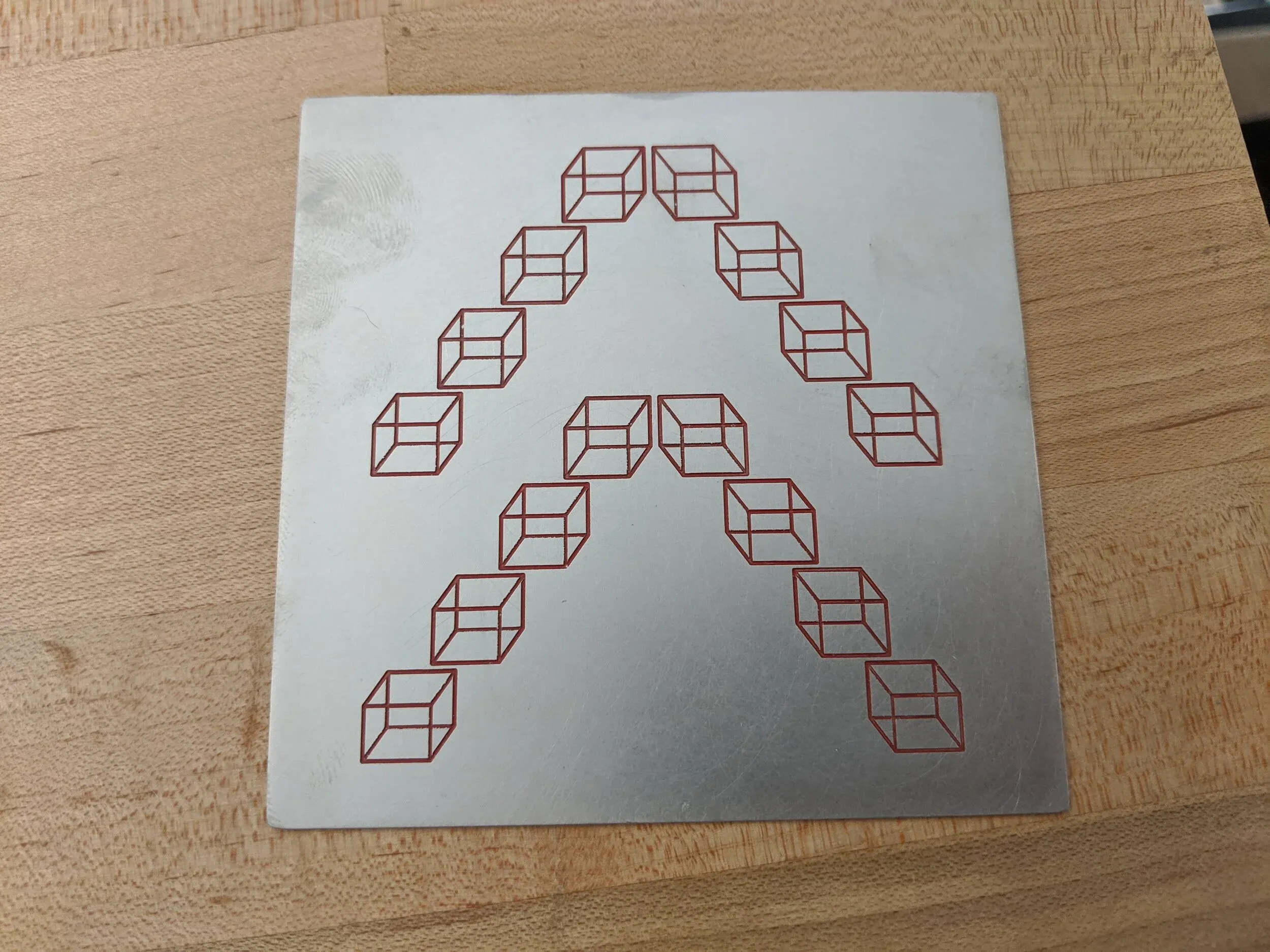 6. Milled & painted cubes