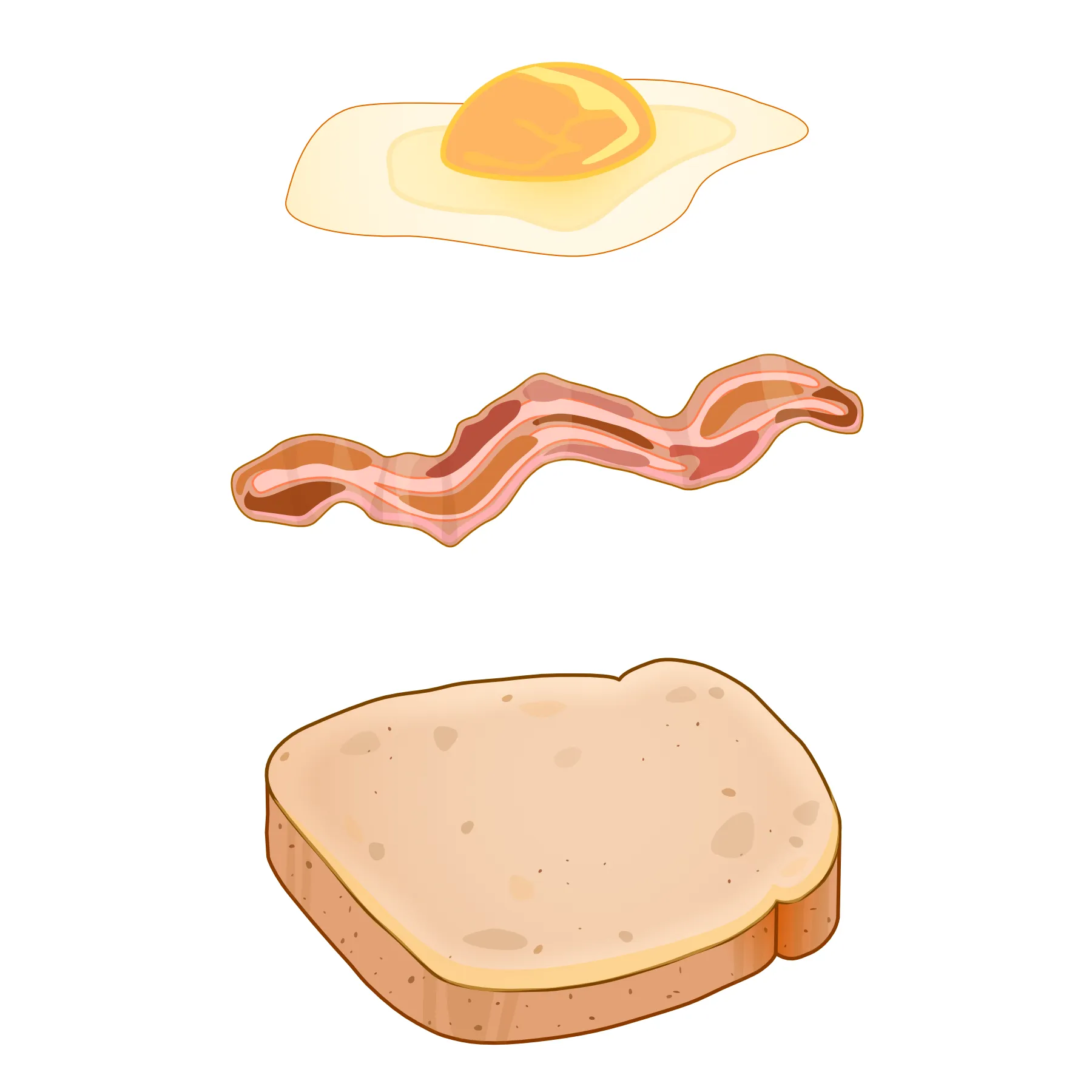 4. Egg, bacon and toast