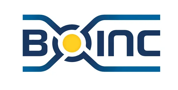 BOINC interface showing volunteer-computing project activity