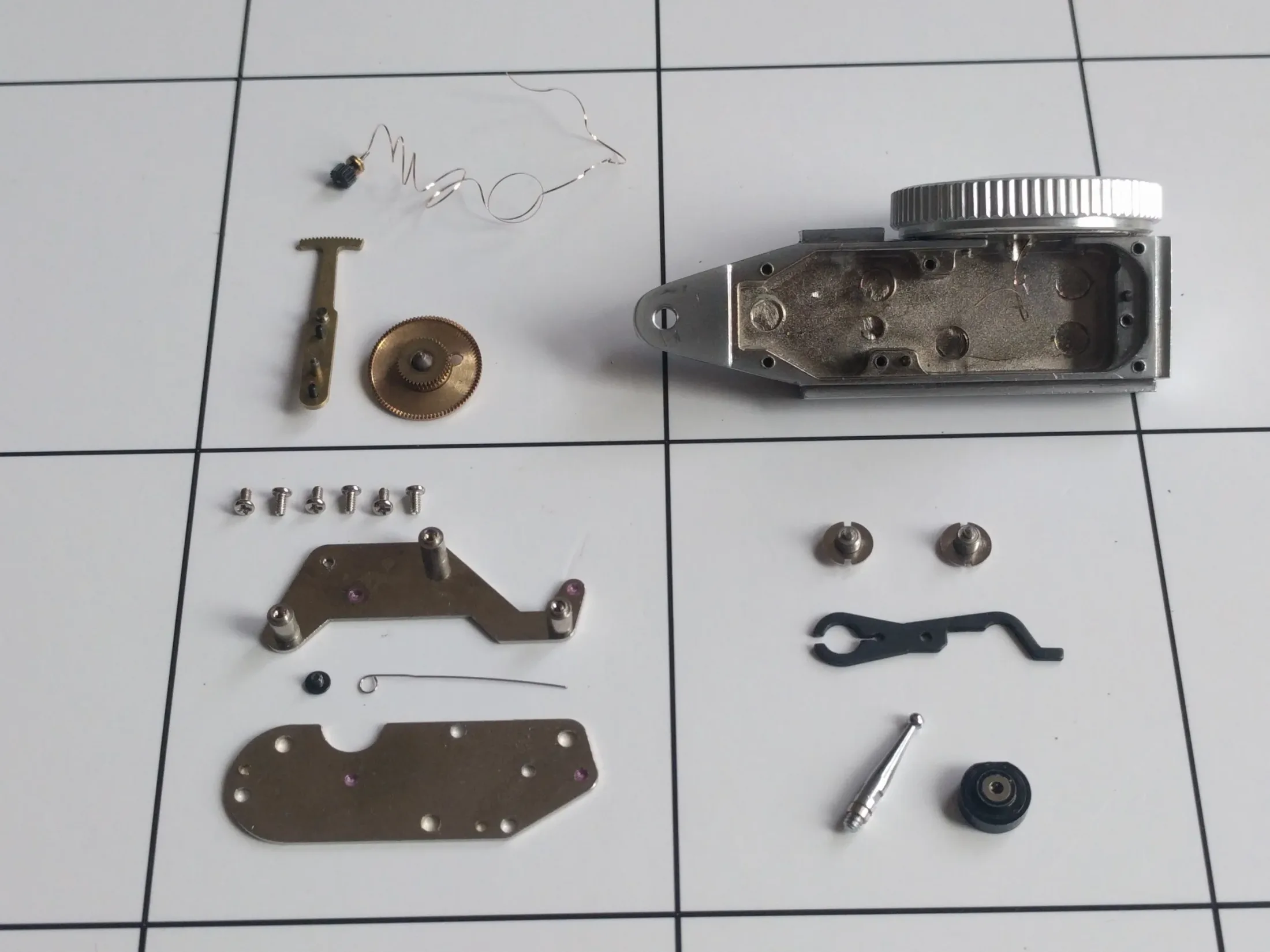 Broken dial test indicator before teardown