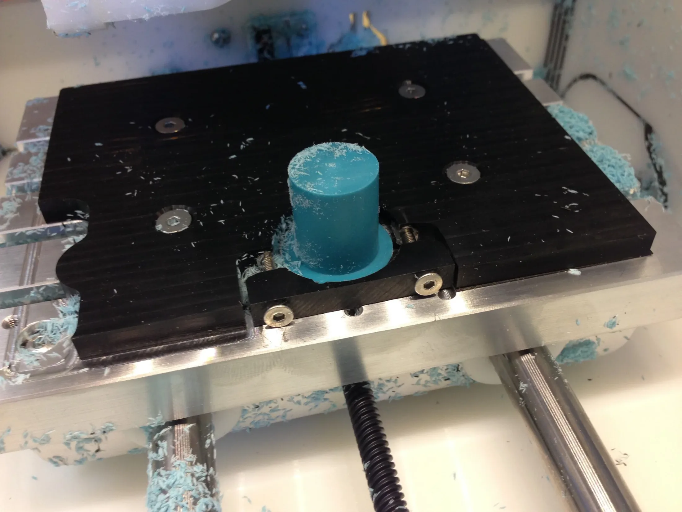 Part after Op 1 with outer diameter reduced for handlebar fit