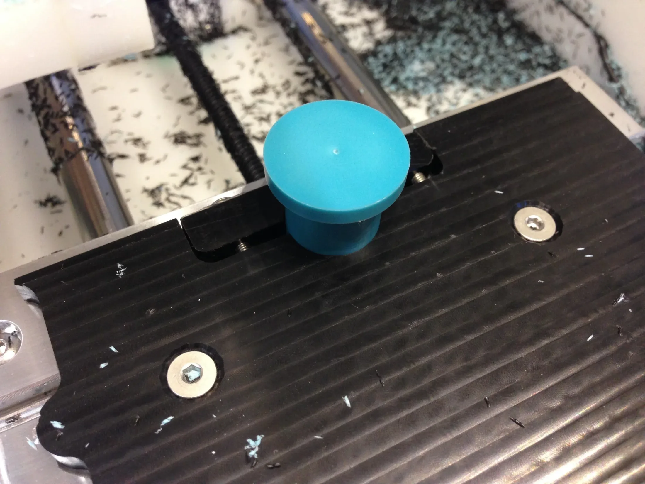 Smaller Op 2 clamping setup ready for counterbore and surfacing