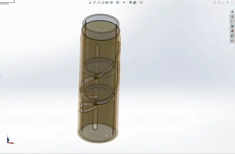 Animated mechanism view of optics moving along the cam profile
